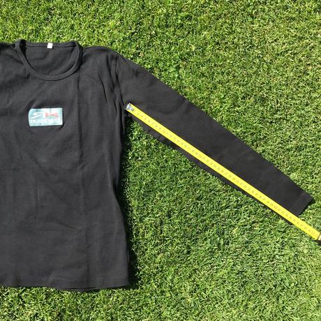 Čierne tričko s dlhým rukávom - retro, l