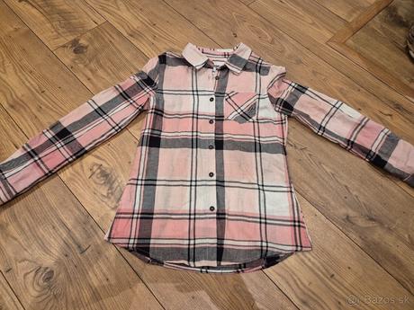 Ružovo-sivá košeľa 146/152, reserved,146