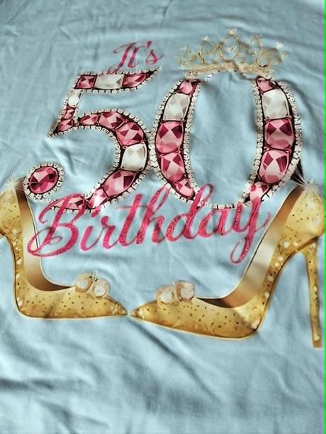 Belasé tričko s nápisom "50 birthday", v.xl, xl