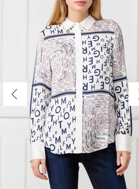 Tommy hilfiger luxusna satenova bluzka m, tommy hilfiger,m