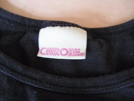 Dievčenské tričko čierne s motýľami, 122/128, cherokee,122