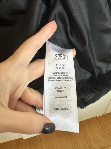 Orsay čierne kozusinove bolerko xs, orsay,xs