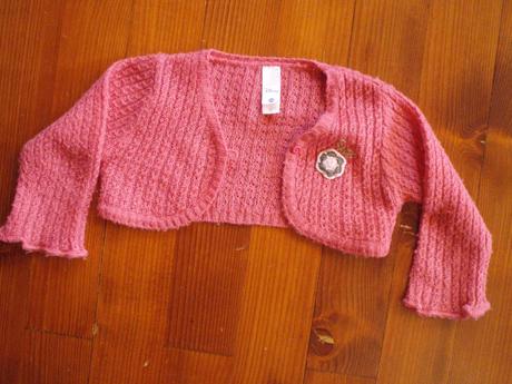 Pletené ružové bolerko v.92, c&a,92