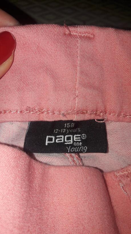 Lososové dievčenské nohavice, 158