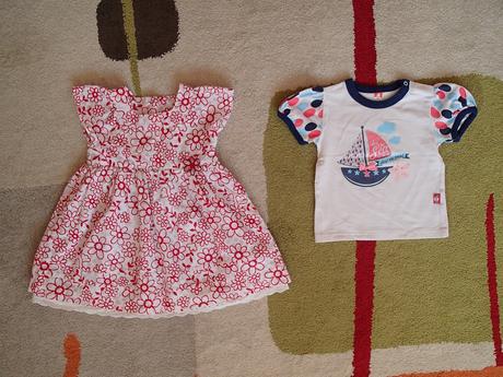 Šaty + tričko 86 mix, 86–98