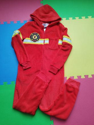 Plyšový overal požiarnik, h&m,134