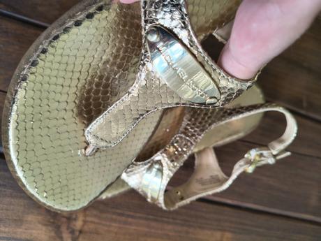 Michael kors kožené zlaté sandále 36, michael kors,36