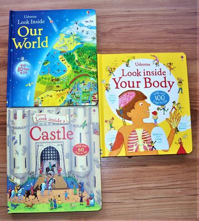 Knihy s otváracími okienkami, 3ks,