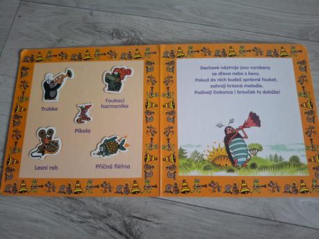 Kniha s magnetkami krtko a hudba + peciatky, 