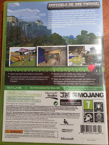Hra minecraft pre xbox 360,