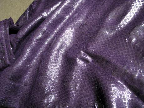 Strieborno - fialový šál,