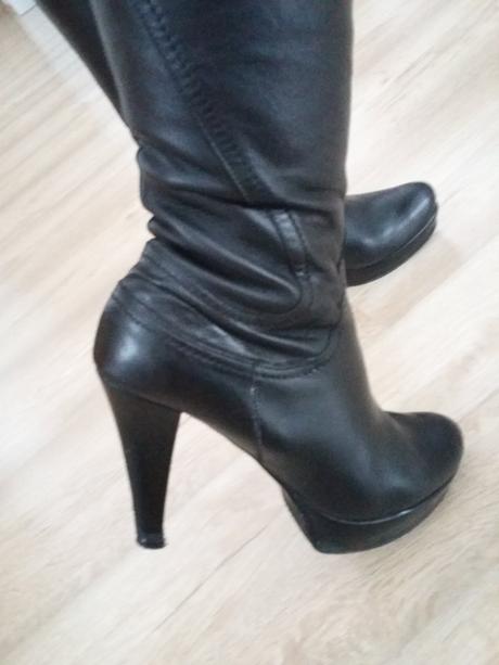 Koženné čižmy veľ.37, 37