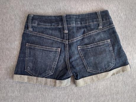 Riflové kraťasy denim, denim,128