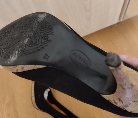 Čierne semišové lodičky, graceland,37