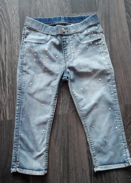 3/4riflové legíny h&m č.128, h&m,128