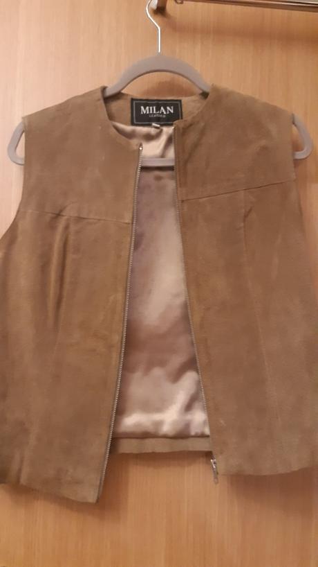 Kožená vesta na zisp, m