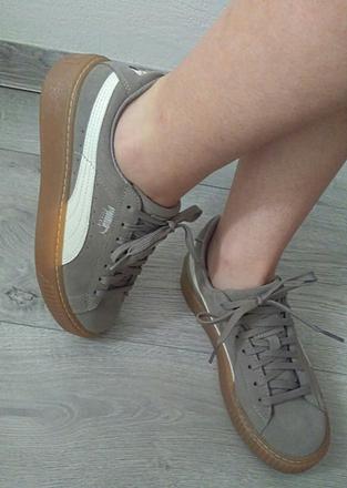 Puma suede platform snk jr rock ridge whisper whit, puma,37
