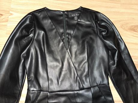 Koženkové šaty veľ.36, new yorker,36