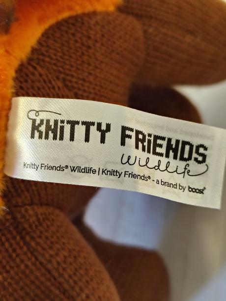 Panda červená visačka knitty friend wildlife boost, 