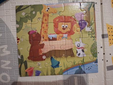 Puzzle zvieratká na pikniku, 