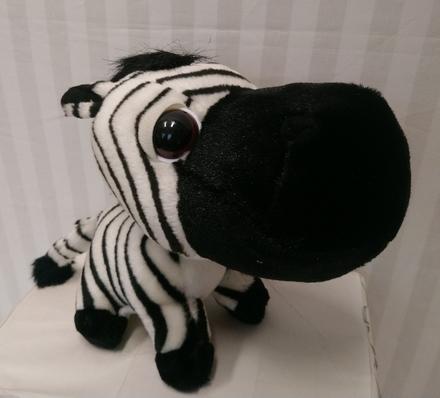 Plyšová zebra, big headz, 22 cm,