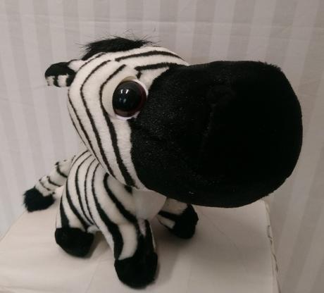 Plyšová zebra, big headz, 22 cm,