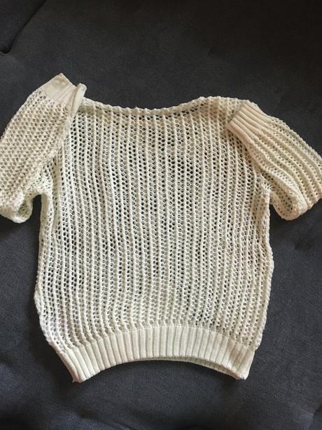 Bielokremovy svetrik, new look,m