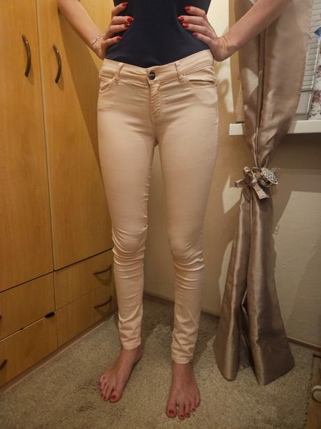 Dámske nohavice / rifle straidvarius bledorúžové, stradivarius,xs