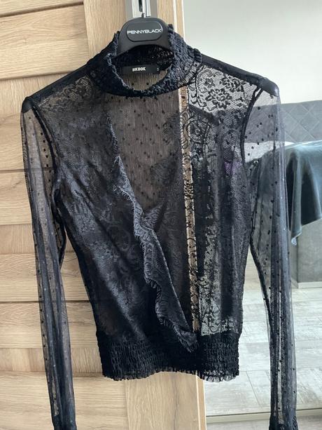 Dámsky top priehľadný, s