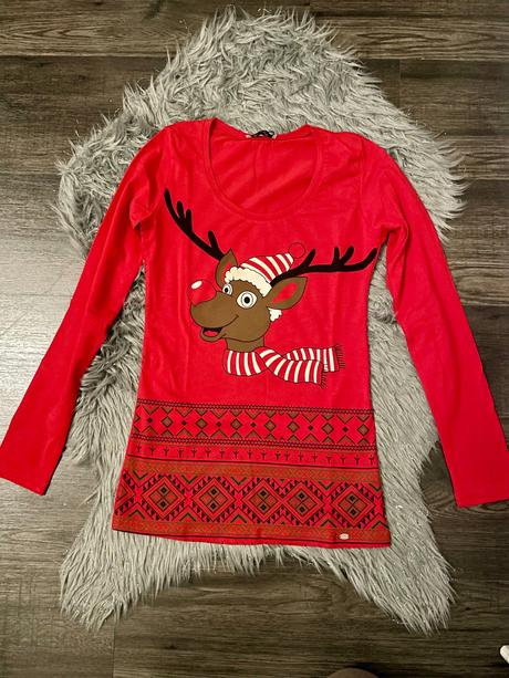 Vianočné tričko so sobom, s