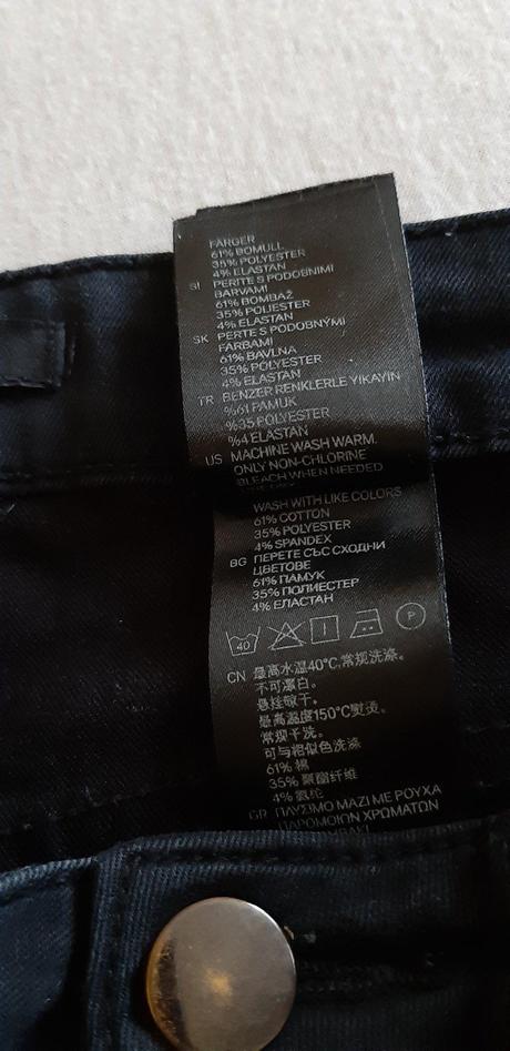 Čierne elastické rifle h&m, h&m,36