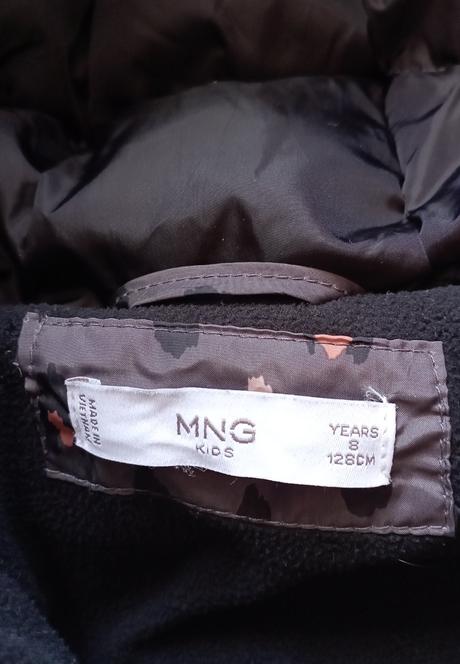 Zimná bunda podšitá flísom, mango kids, mango,128