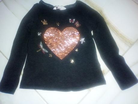 Tričko s trblietkami, h&m,110