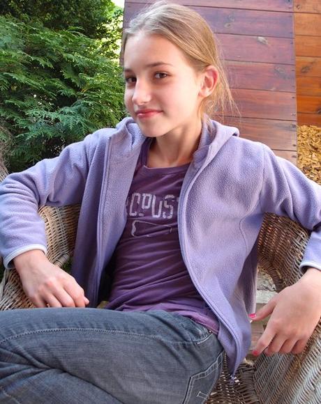 Strechová flaušová mikina, 128