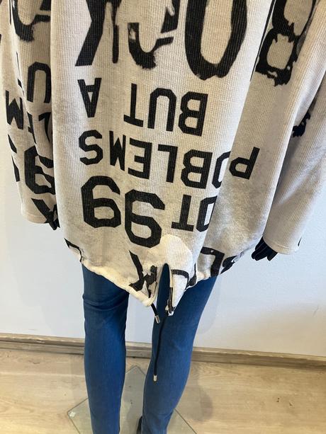 Dámska mikina s rolákom a nápismi (uni), l / m / s