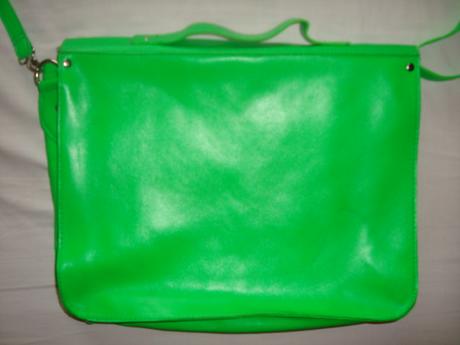 Neonovo zelena kabelka - aktovka,