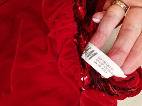Šaty slávnostné vianočné, h&m,128