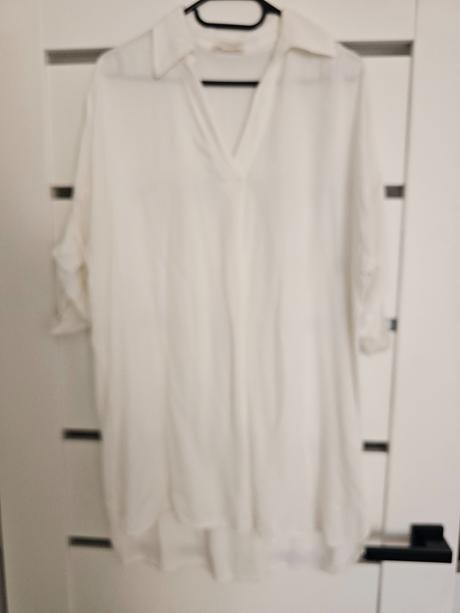 Biela predĺžená bluzka, 