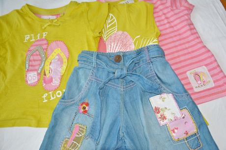 Flip-flop háremky + tričko, super stav, next,98