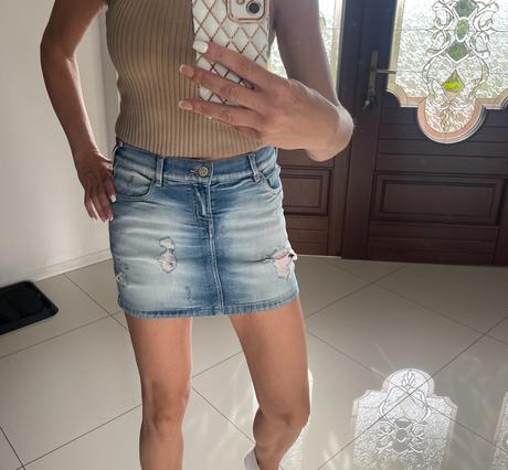 Riflová sukňa, zara,38