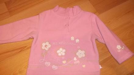 Ruzová flisova mikina, 86