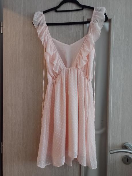 Bledoružove letné šaty, pinkie,s