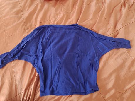 Fialový pulóver s netopierími rukávmi, orsay,l