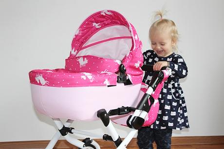 Kočík pre bábiky retro - hviezdička,