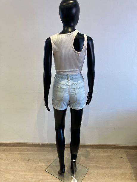 Dámsky crop top béžový (m), m