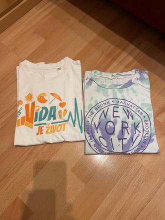Tričko krátky rukáv - 2ks, h&m,152