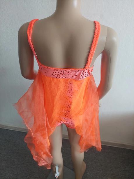 Gymnastické / tanečné body s organzou veľ.128-140, 134