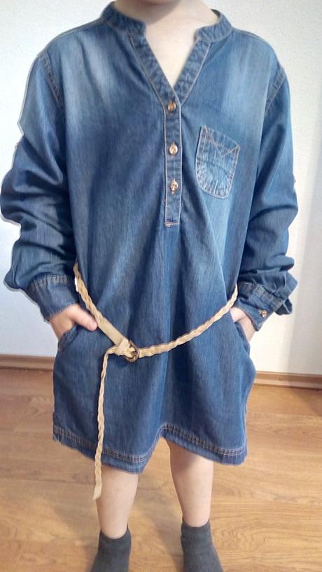 Dievčenska riflova košielka, 140