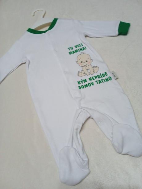 Overalové bavlnené pyžamká s textom, 62 - 98