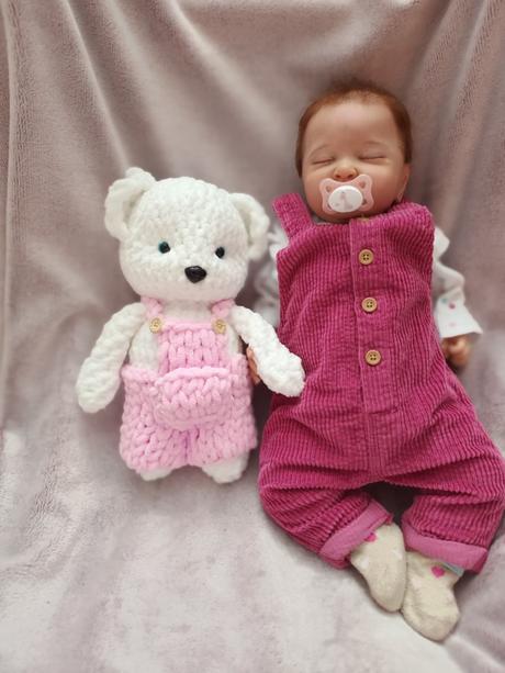 Pletený medvedík s menom,